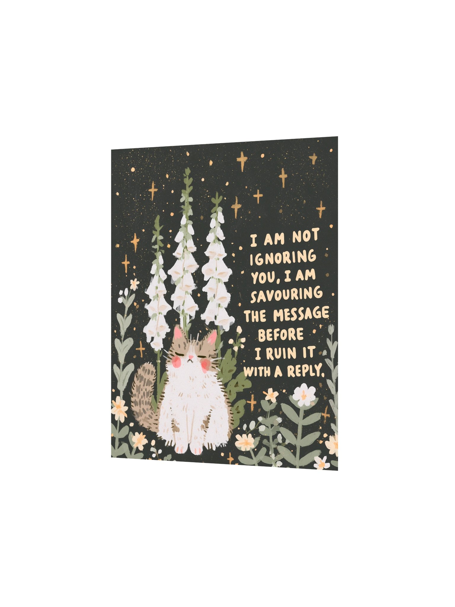 Savouring the Message Cat Poster product image (6)