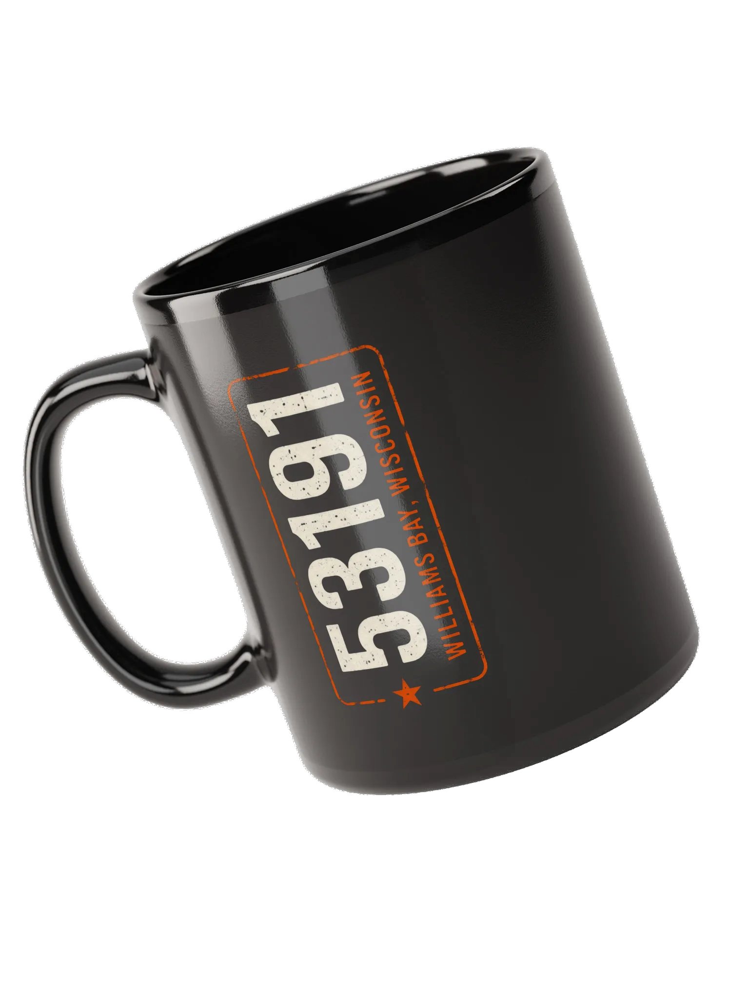 53191 ZIPCODE Black Mug product image (5)