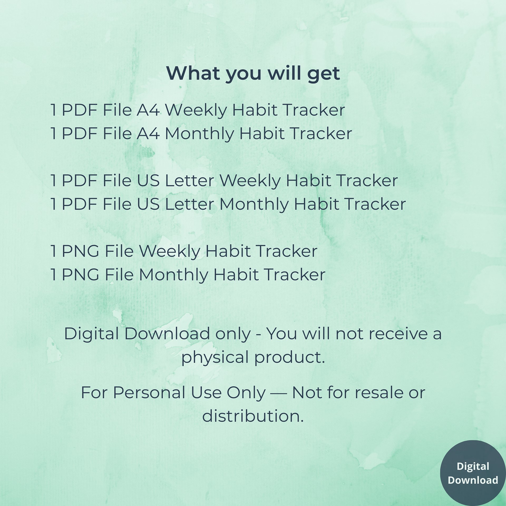Weekly & Monthly Habit Set product image (8)