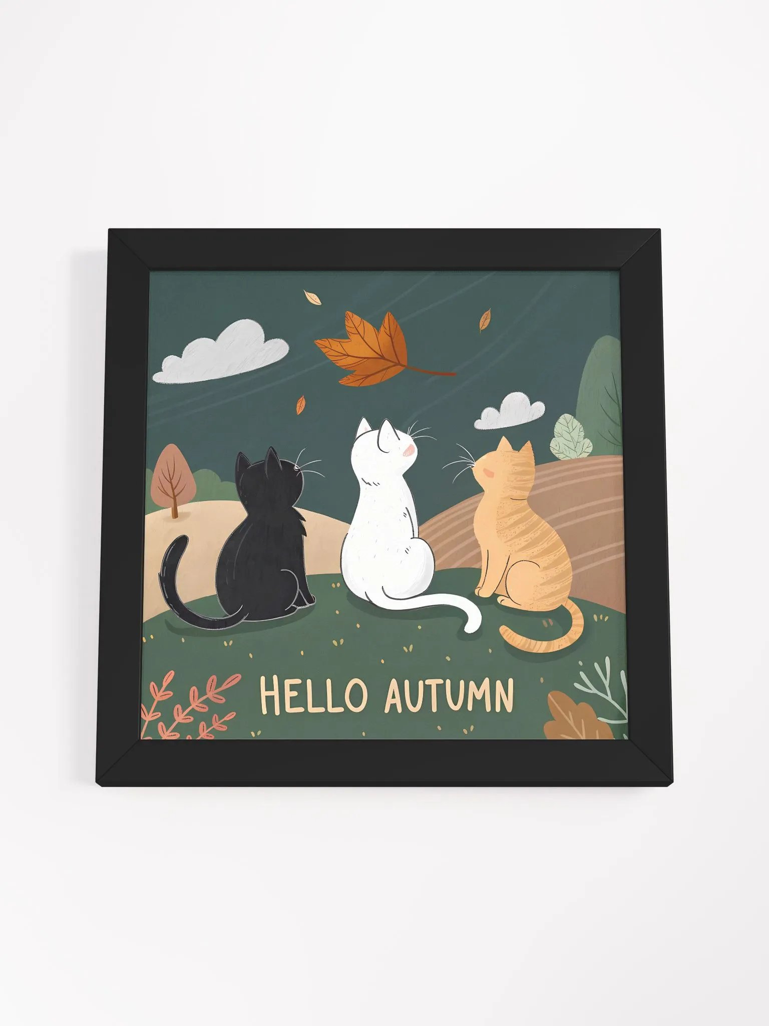Hello Autumn Cats Framed Matte Poster product image (12)