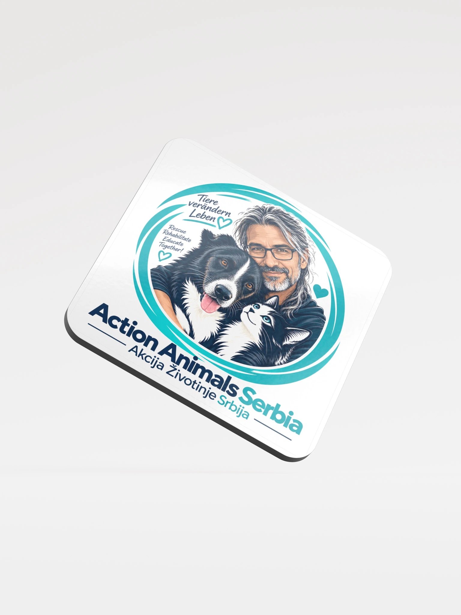 Tiere verändern Leben – Korkuntersetzer | Action Animals Serbia product image (1)