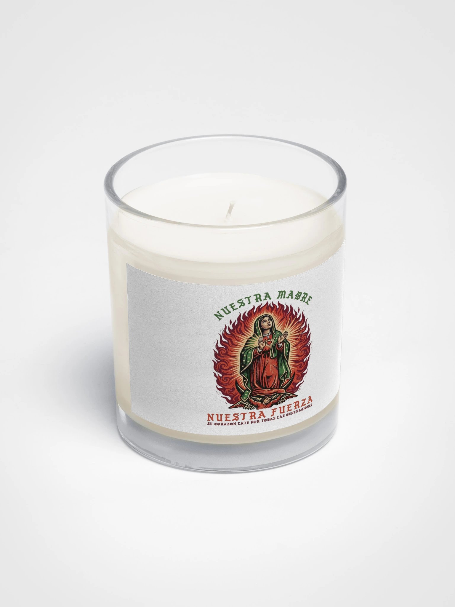 Virgin Mary Nuestra Madre Spiritual Light Woodblock Art Print product image (2)