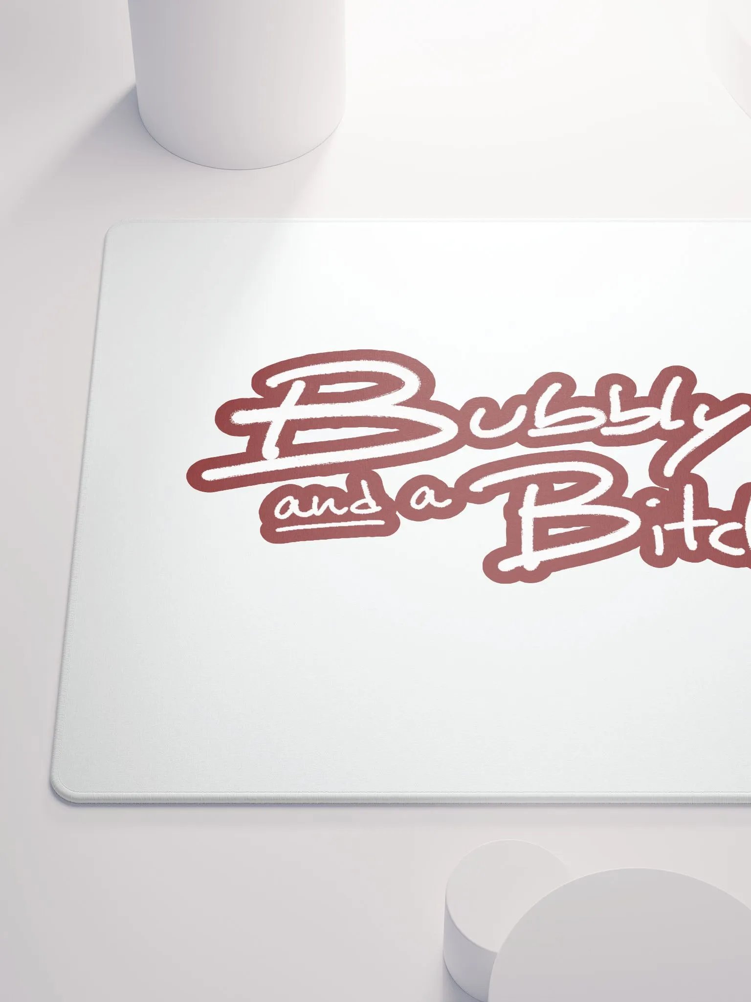 Bubbly and a B*tch (lined design, #6D1616) mouse pad product image (6)