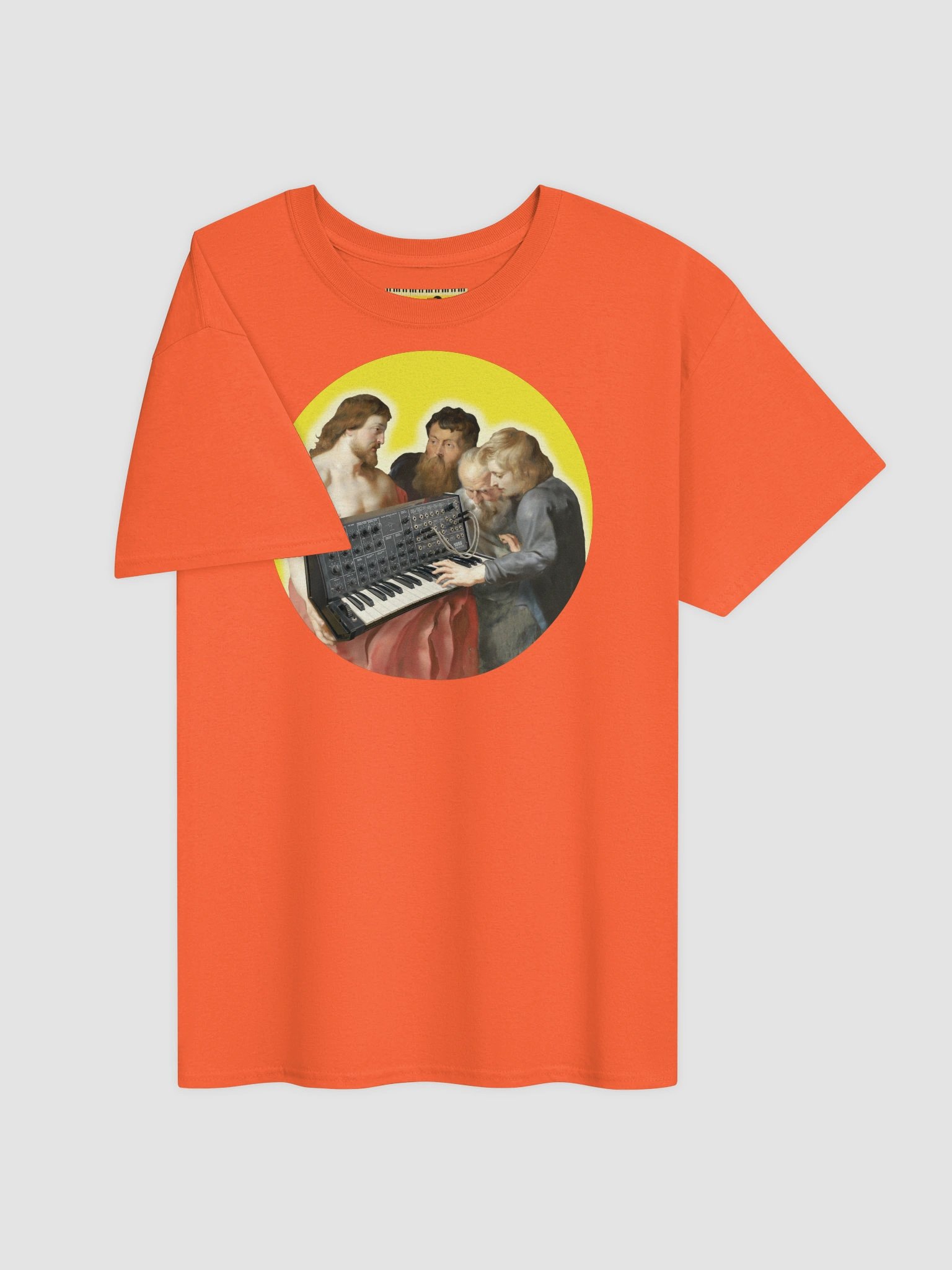 He died for our synths, by Frank Fonik (K.0.r.g. M-S 20), Techno EDM Unisex t-shirt product image (3)
