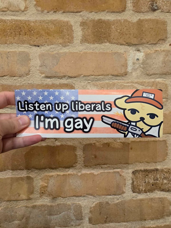 Listen, I'm Gay Bumper Magnet product image (2)