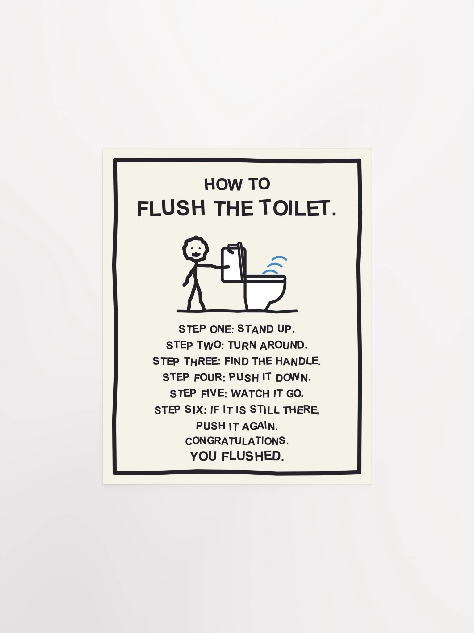 How to Flush the Toilet (Bathroom Sign) product image (25)