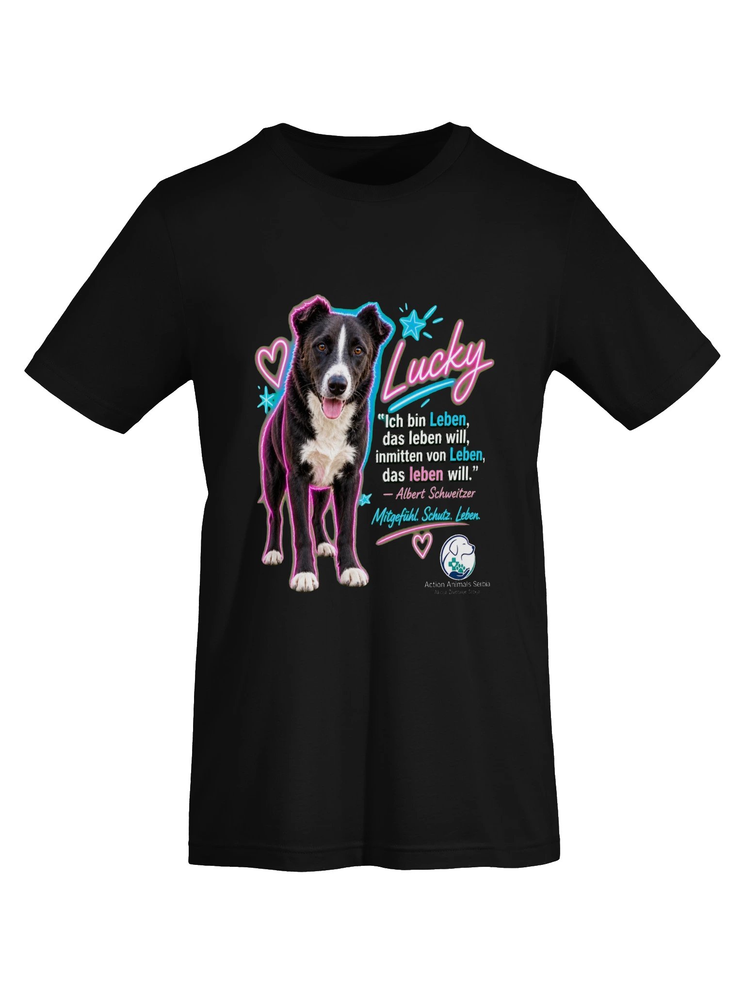 Lucky Neon – Mitgefühl. Schutz. Leben. T-Shirt product image (17)