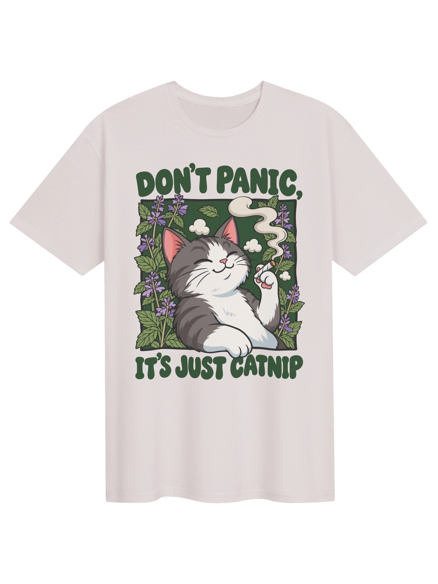 Don't Panic, It's Just Catnip Tabby Cat Shirt product image (2)