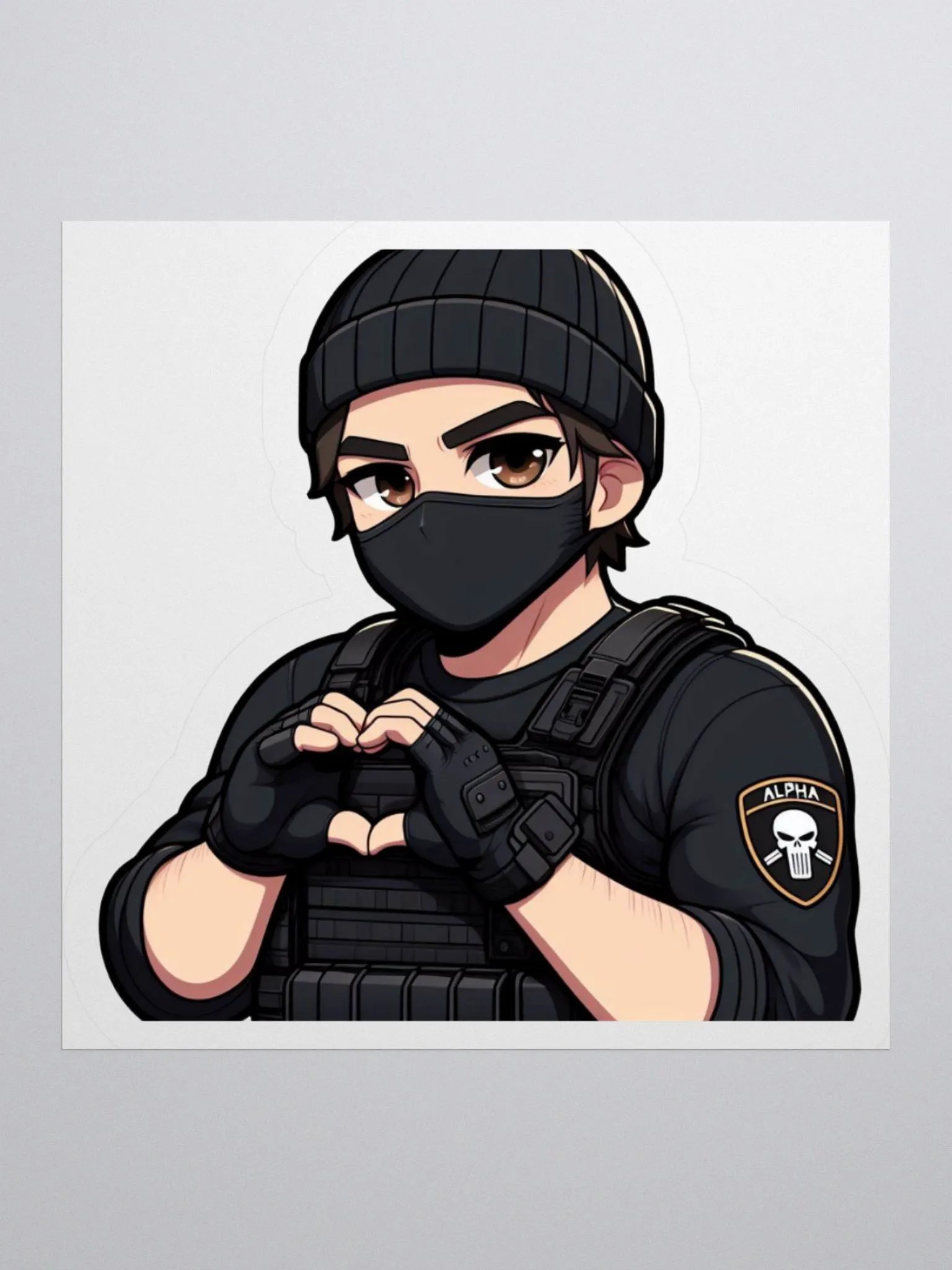 Alpha Heart Tactical Sticker product image (2)
