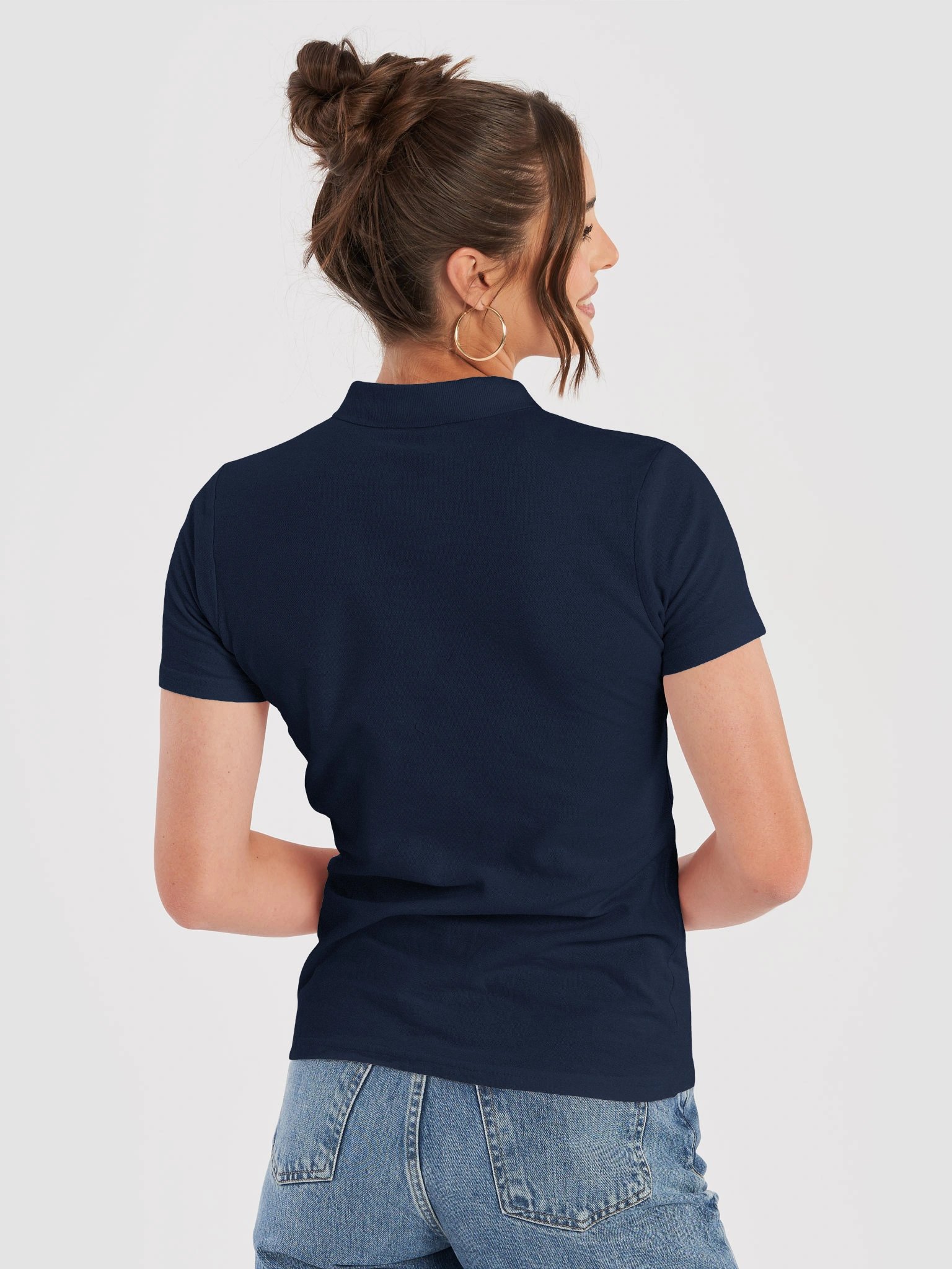 Singular Triangle - Embroidered Women's Polo Shirt - Dark product image (5)