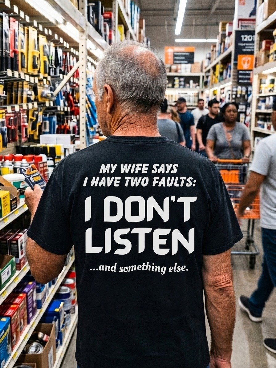 My Wife Says I Have Two Faults Funny Husband T-Shirt product image (1)
