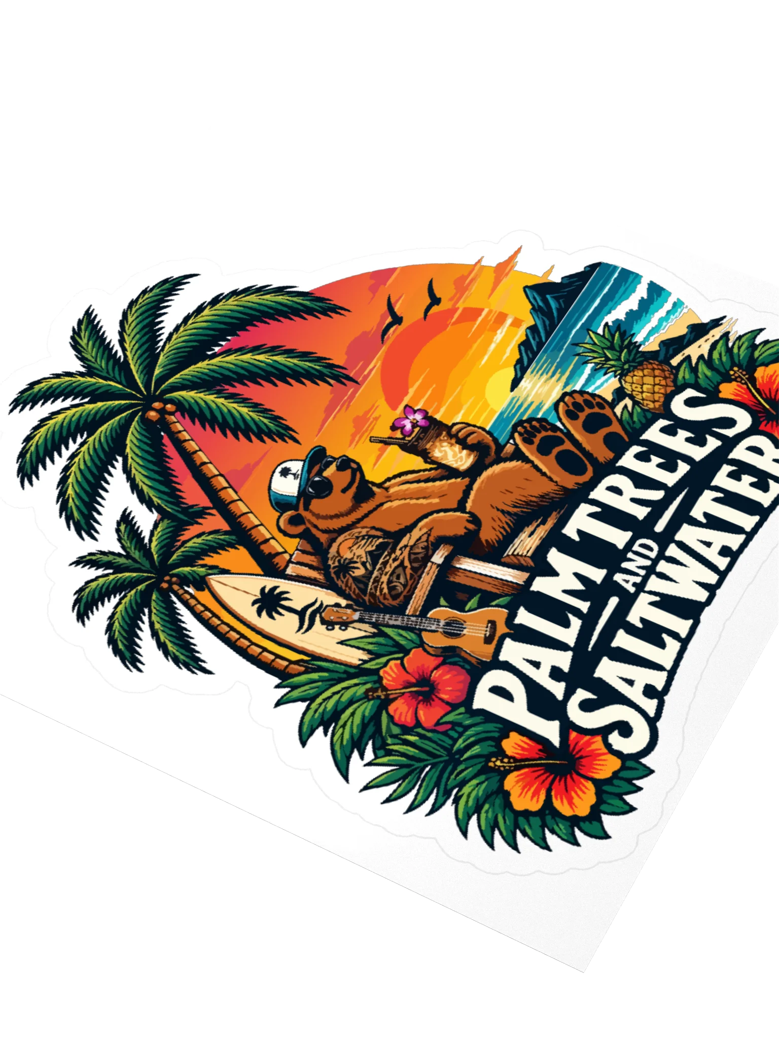 The Mai Tai Bear Sticker product image (8)