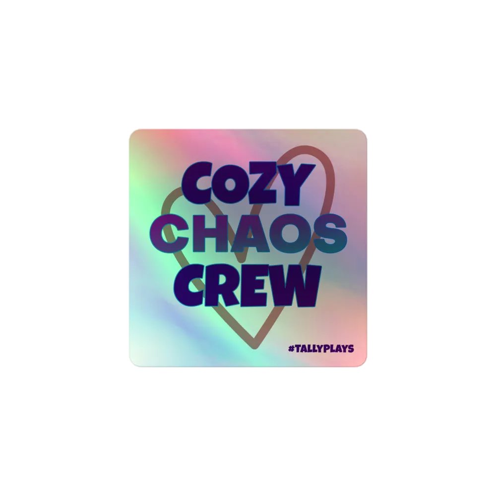Cozy Chaos Crew Holographic Sticker product image (1)