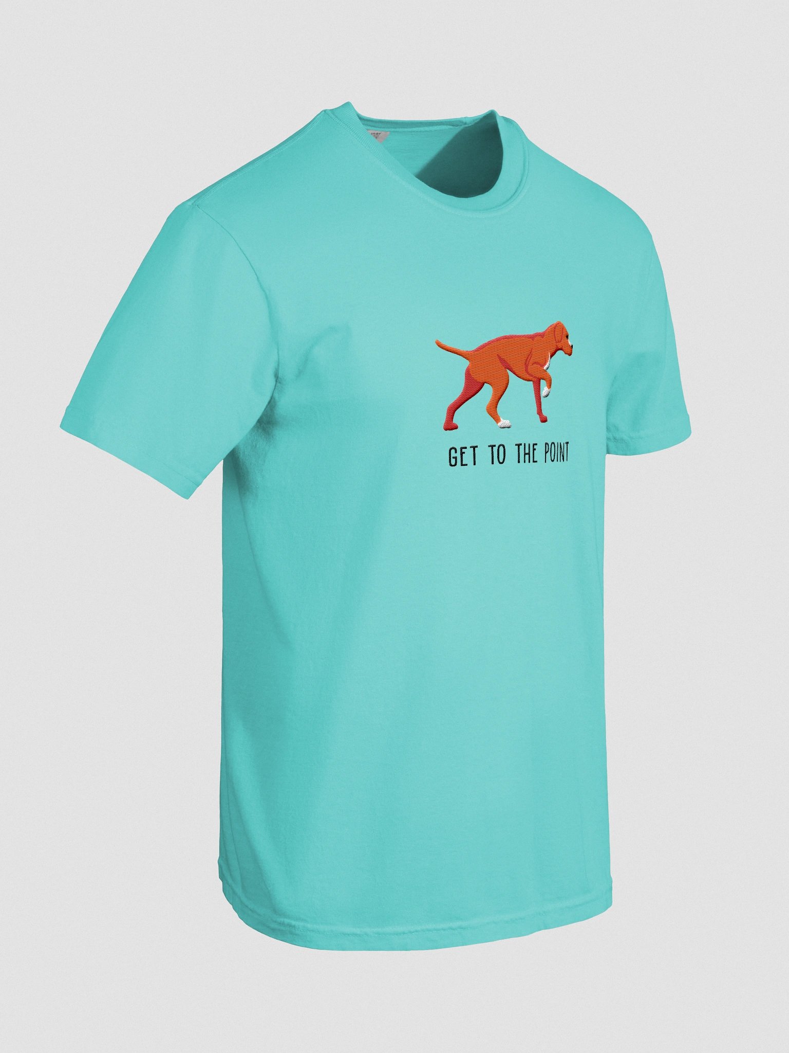 Get to the Point T-Shirt(Embroidered) of a Portuguese Pointer(Red) product image (11)