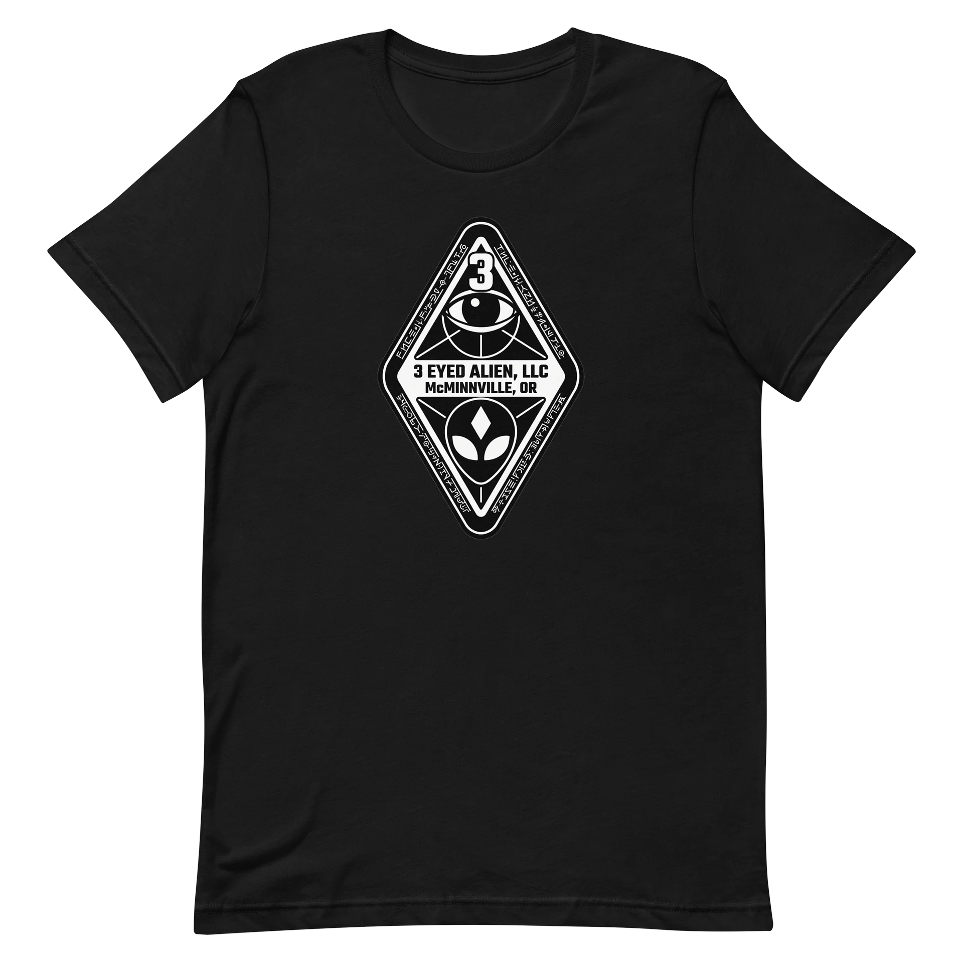3 EYED ALIEN — EMBLEM on Bella+Canvas Unisex Supersoft T-Shirt product image (2)