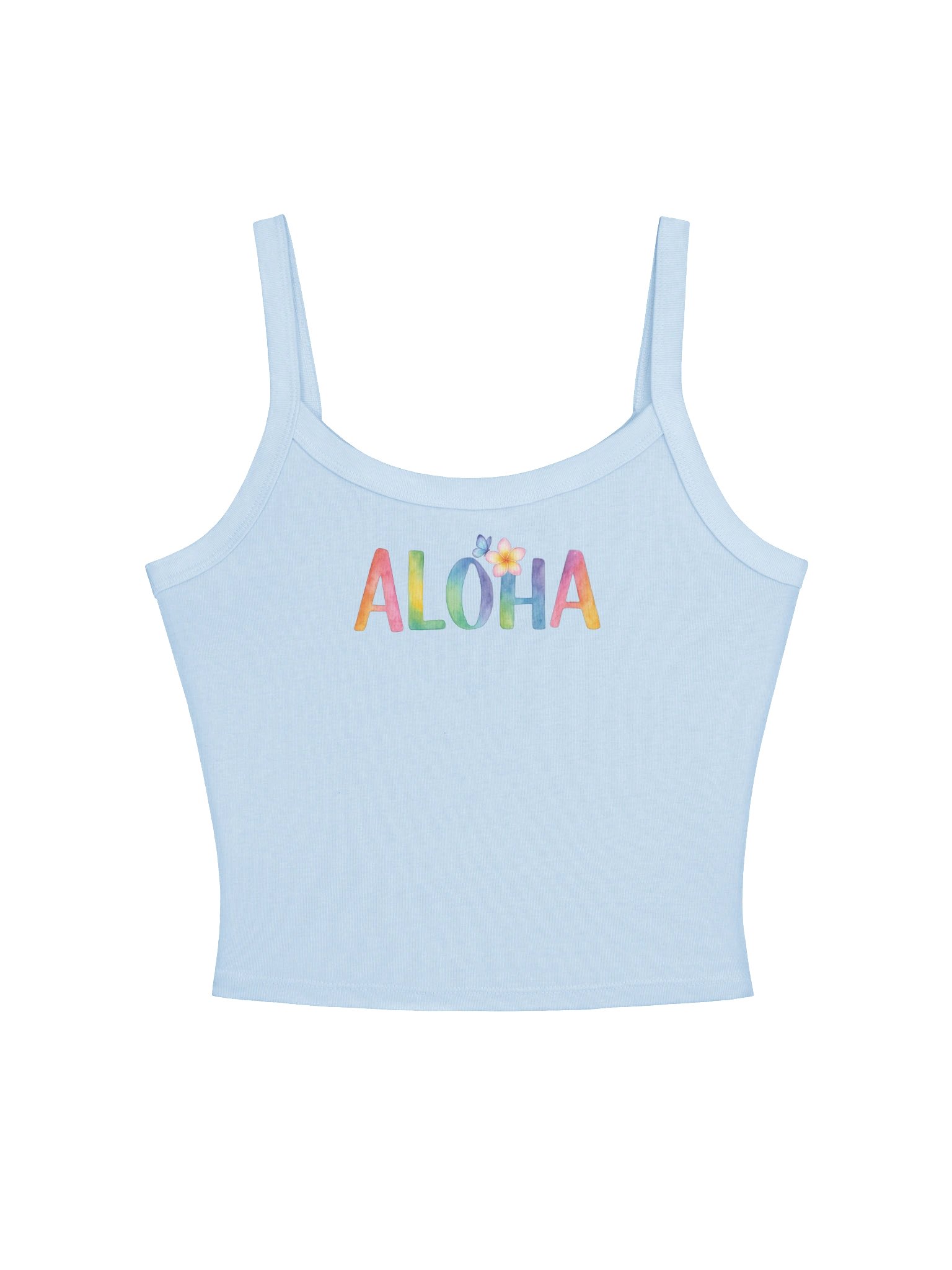 ALOHA Floral Watercolor Micro-Rib Tank product image (3)