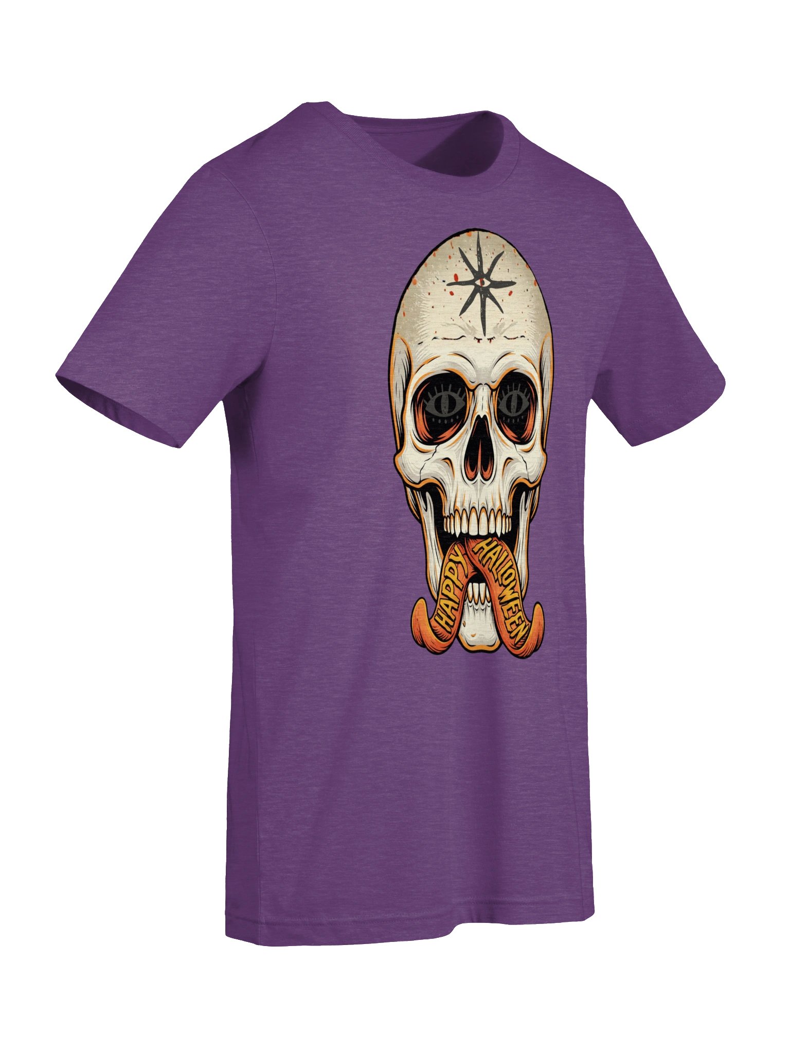 Happy Halloween Skull Tongues Tee product image (7)