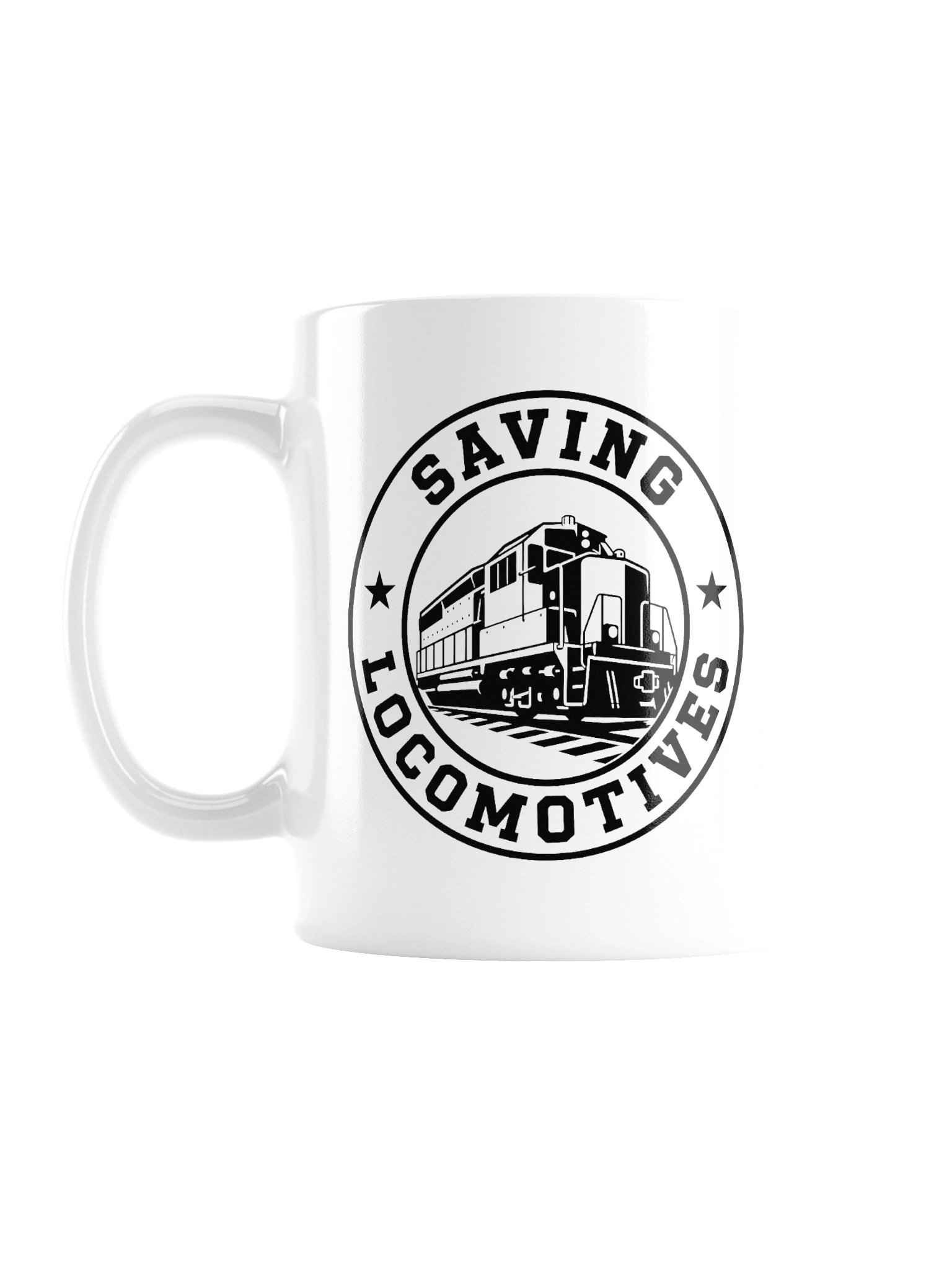 Saving Locomotives White Ceramic Mug product image (1)