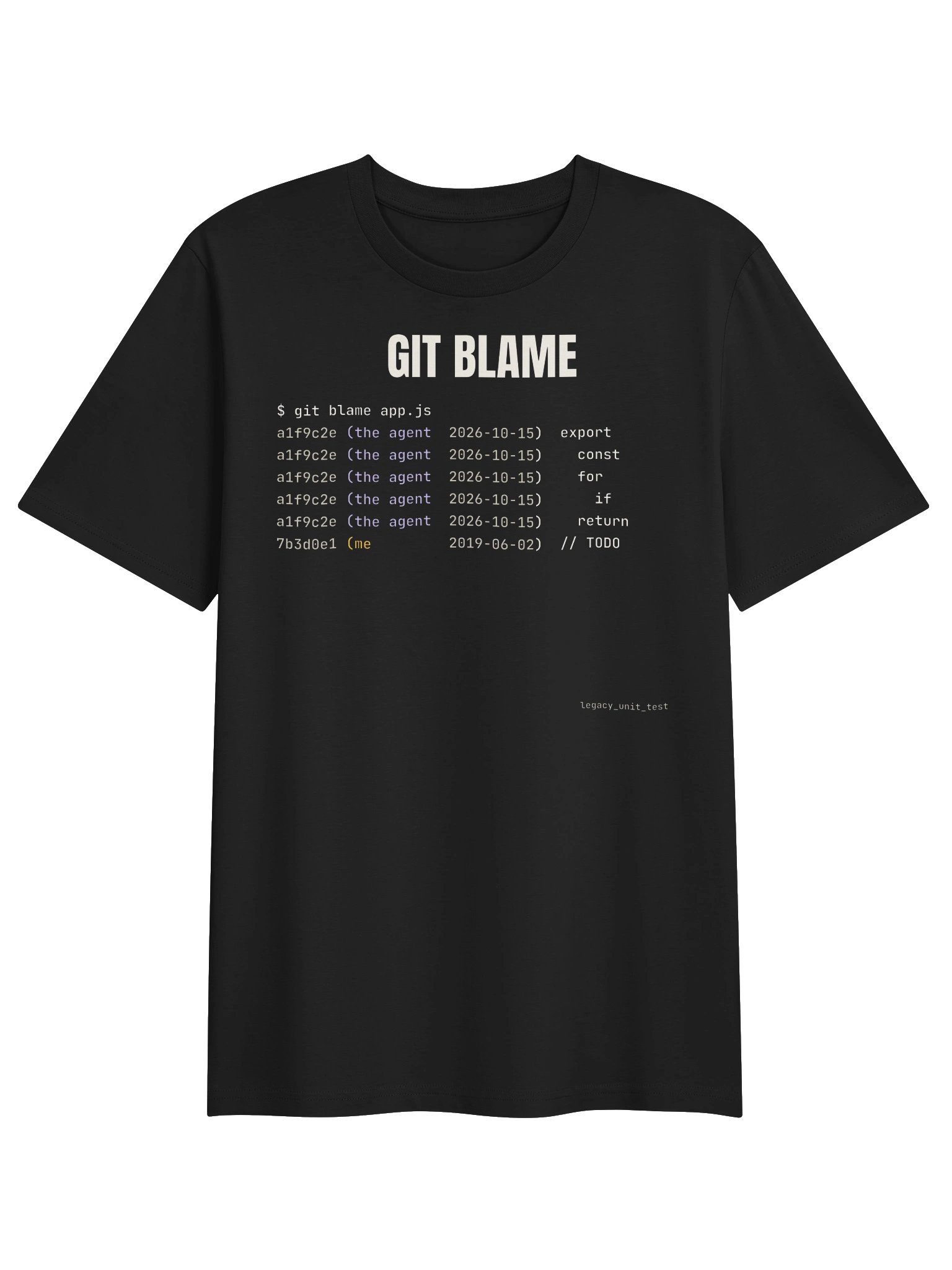 git blame: the agent tee product image (2)