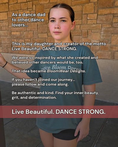 A little reintroduction to the people behind BloomWear Designs. ❤️

If dance is part of your story too, we’d love to have you...