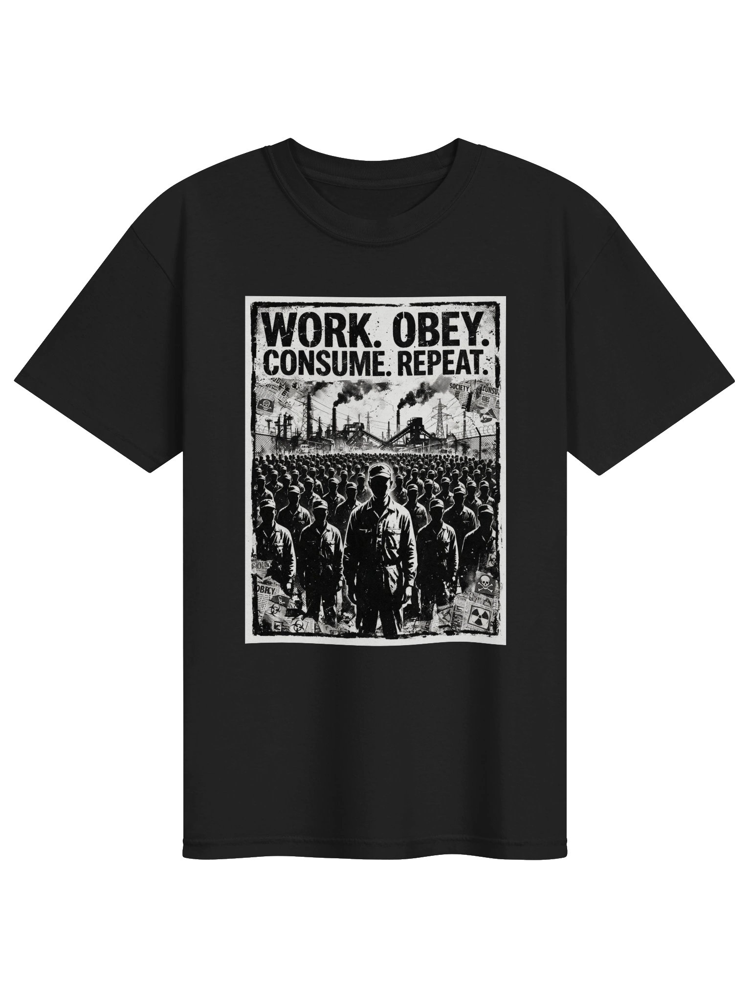 Work. Obey. Consume. Repeat. Anti-Industrial Graphic Tee product image (1)