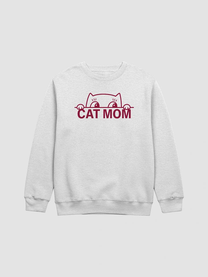 Funny Cat Mom Sweatshirt – Minimalist Peeking Kitty Pullover for Pet Moms product image (1)
