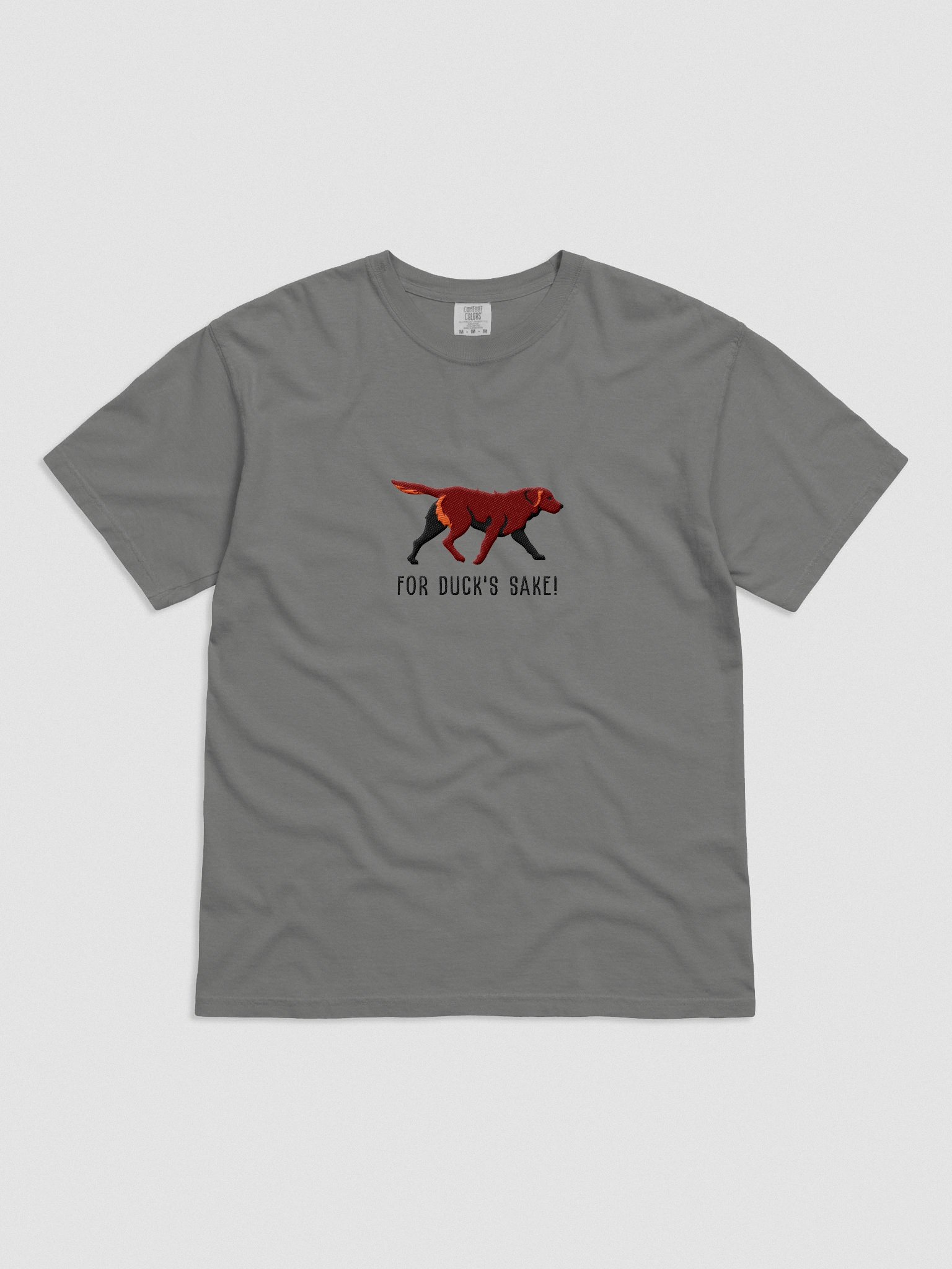 For Duck's Sake T-Shirt(Embroidered) of a Chesapeake Bay Retriever(Brown) product image (4)