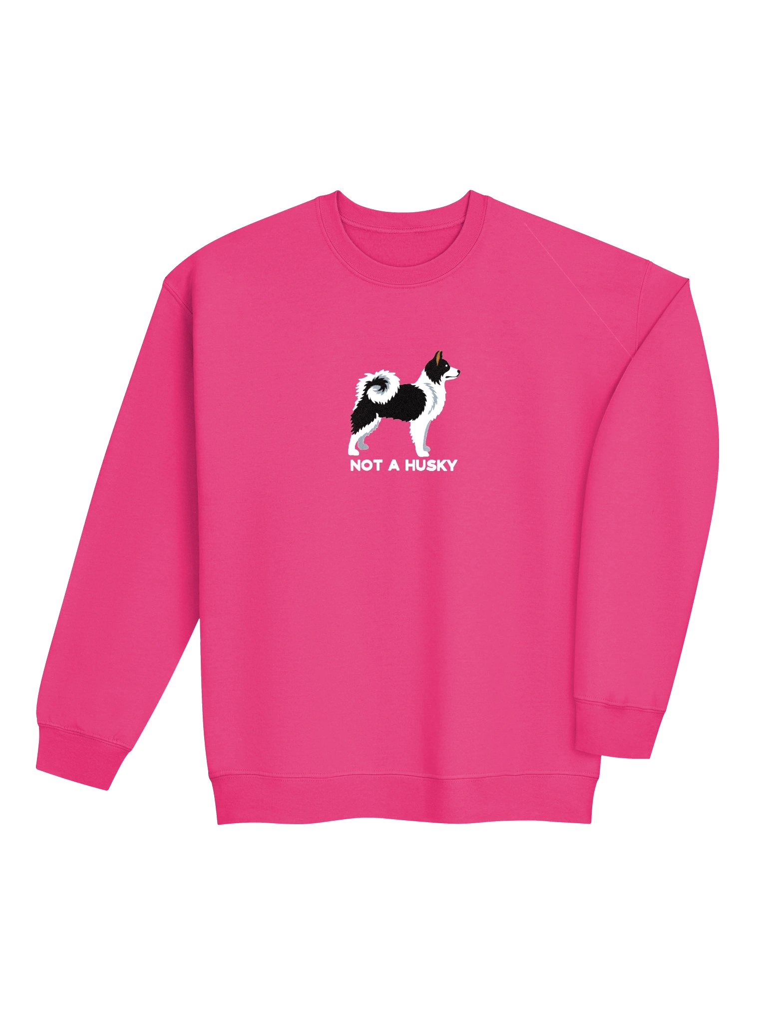 Not a Husky Sweatshirt (Embroidered) of a Yakutian Laika(Black & White) product image (7)