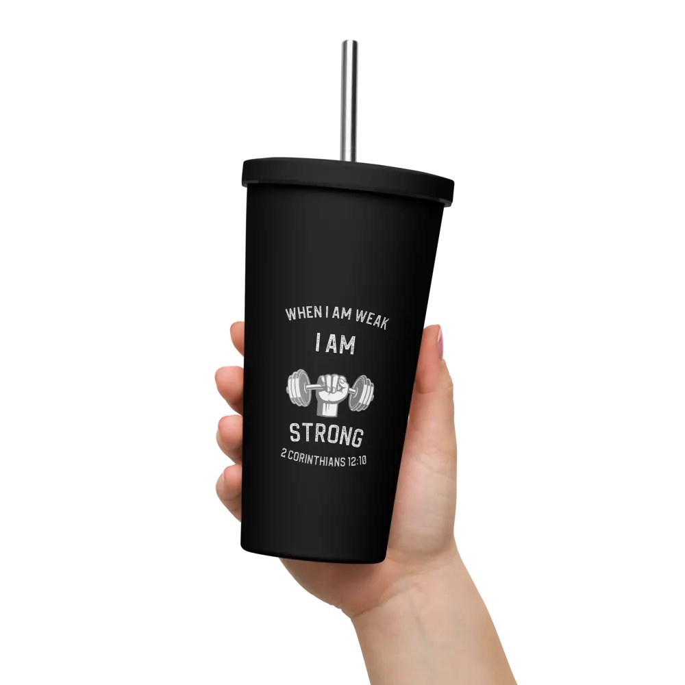 I Am Strong 20 oz. Isolated Cup: Black product image (11)