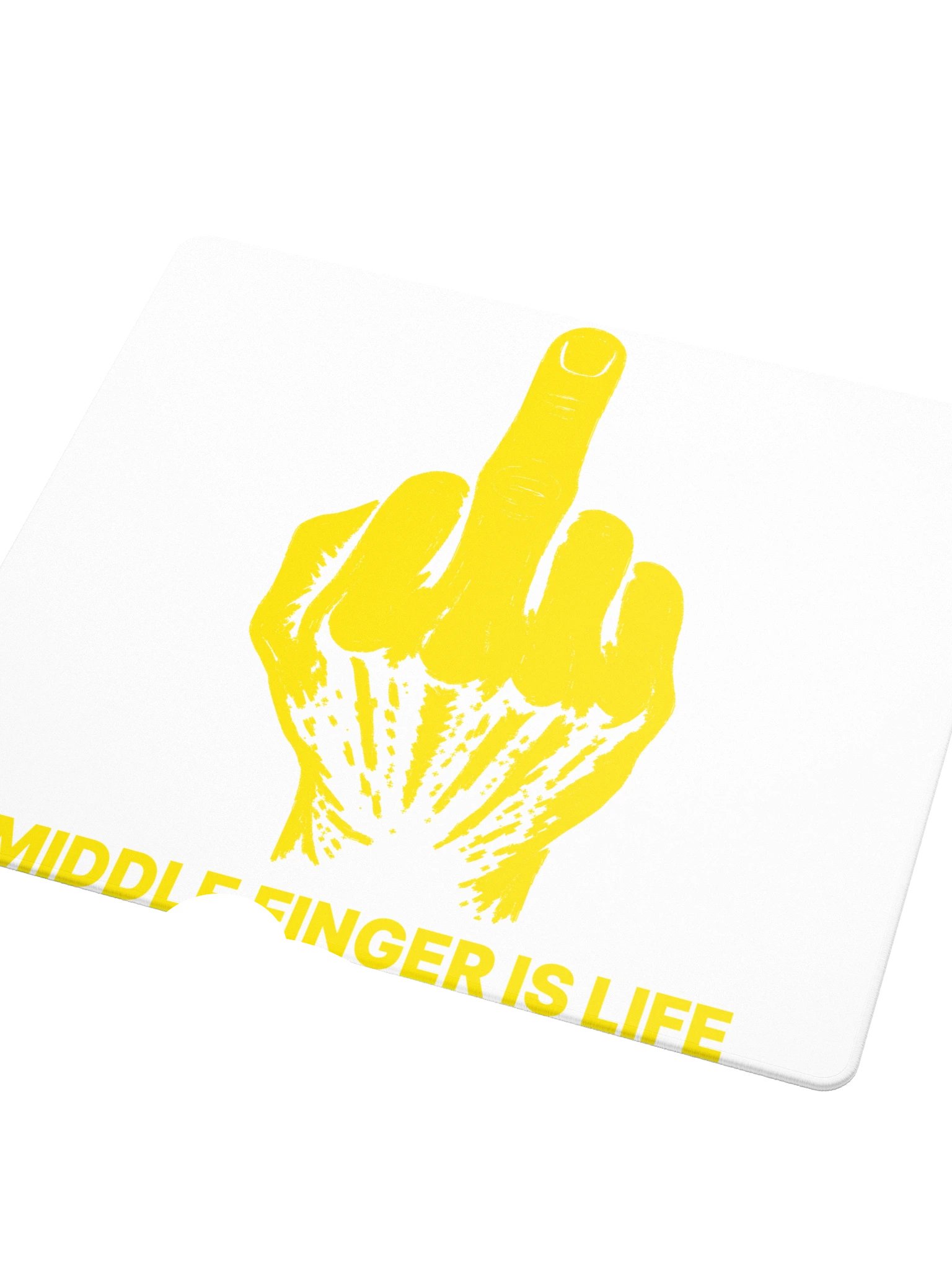 No ShopCo | Gaming Mouse Pad - Yellow on White product image (3)