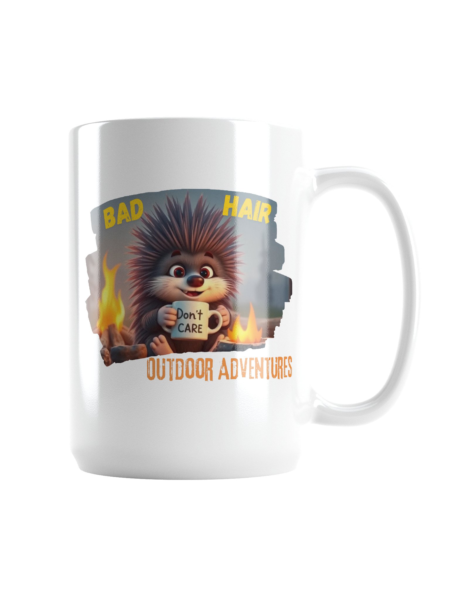 “Bad Hair, Don’t Care” Porcupine Coffee Mug product image (2)