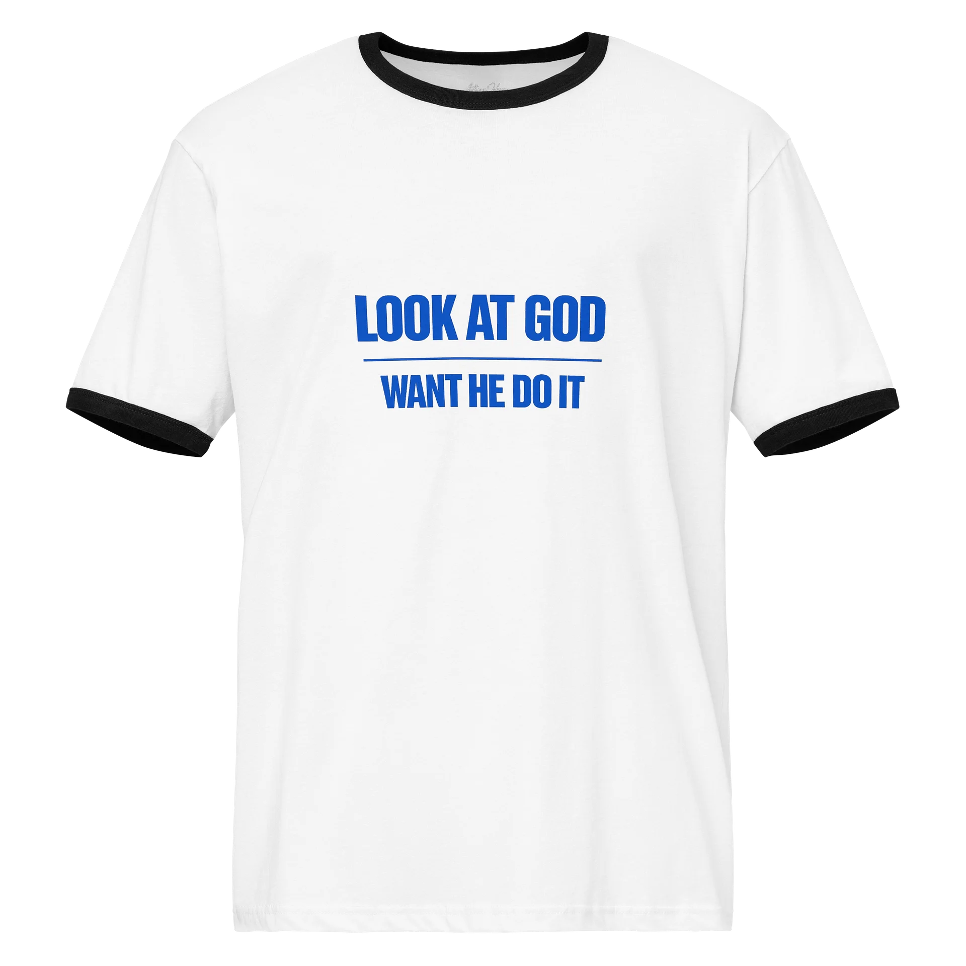 Look At God Ringer Tee Blue Edition product image (1)