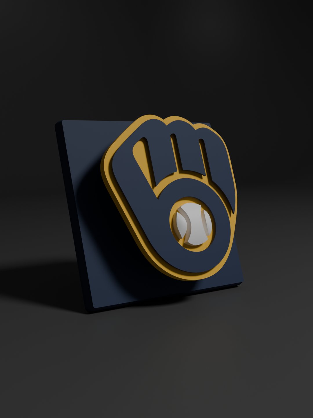 Milwaukee Brewers 3D Printed Floating Logo Sign (Digital File Only) product image (1)