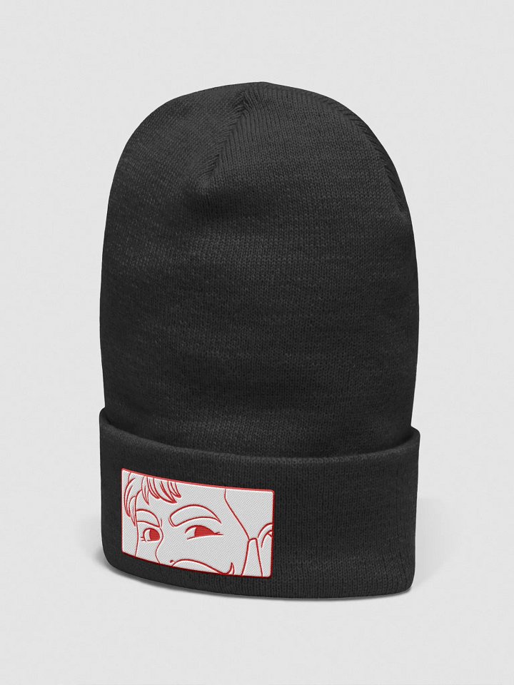 Bear Stare Beanie - Red Outline. product image (16)