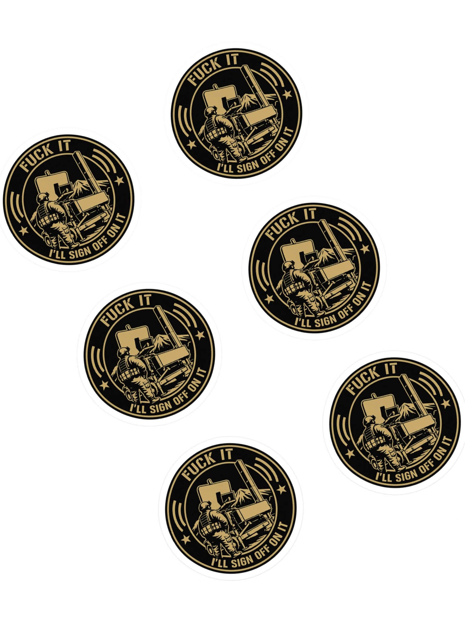 "F**k It, I'll Sign Off On It" Sticker product image (1)
