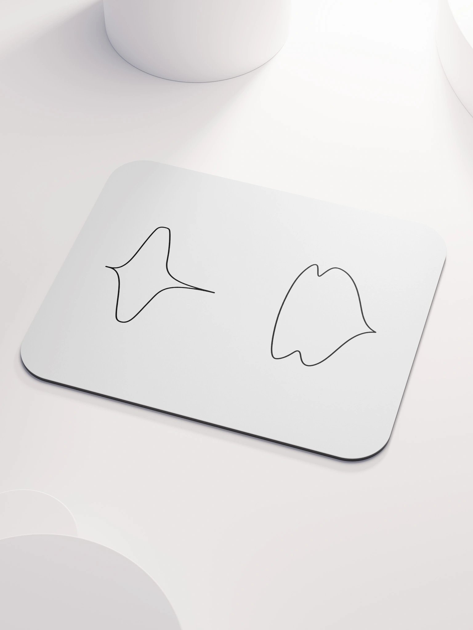 Bark Fart Waveform White Mouse Pad product image (3)