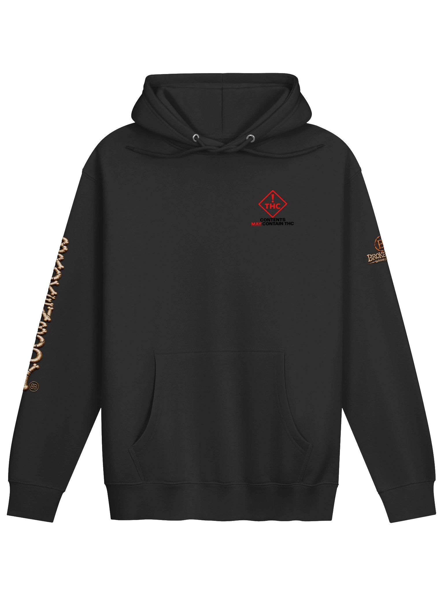CONTENTS MAY CONTAIN THC! — BLACK OUT HOODIE product image (1)