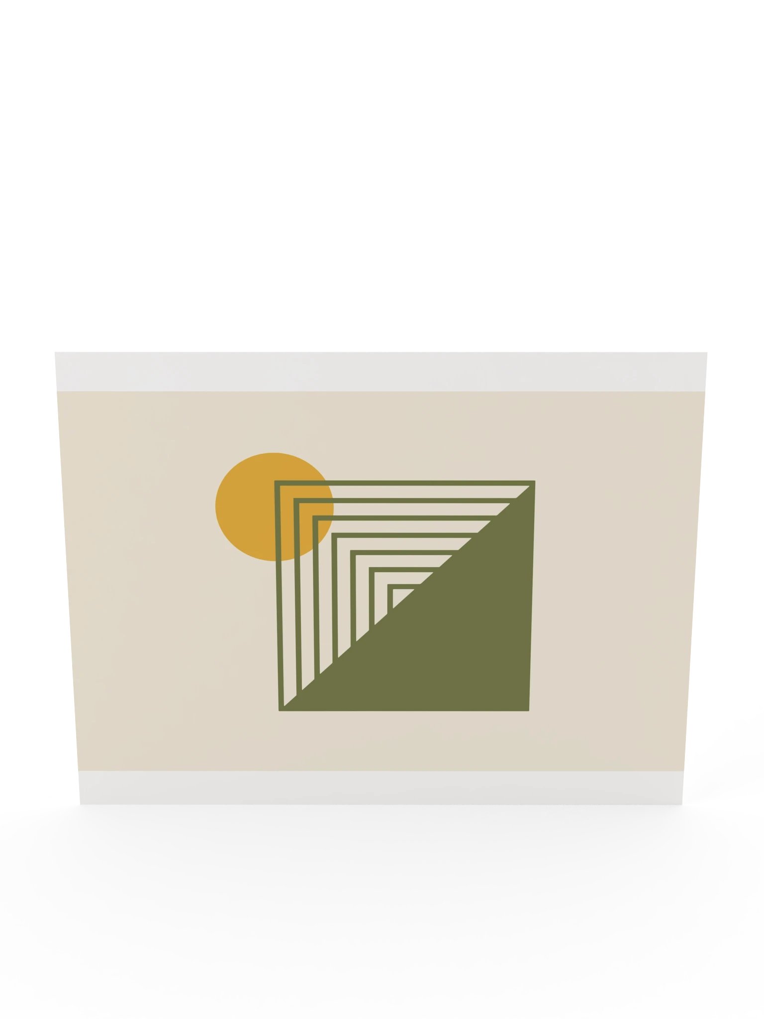 Mustard Sun Geometric Print | Retro Bathroom Wall Art product image (12)