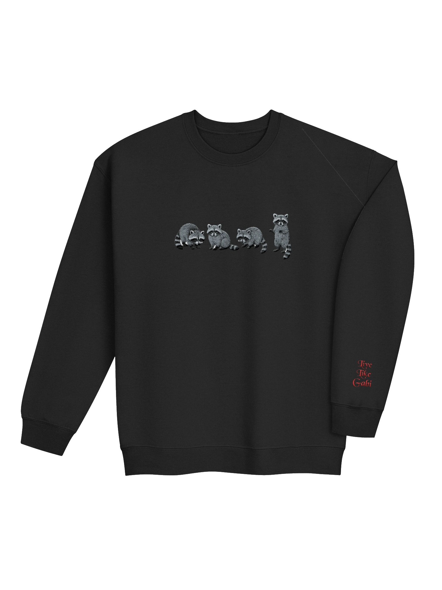 Live Like Gabi's Signature Embroidered Raccoon Crewneck Sweatshirt product image (2)
