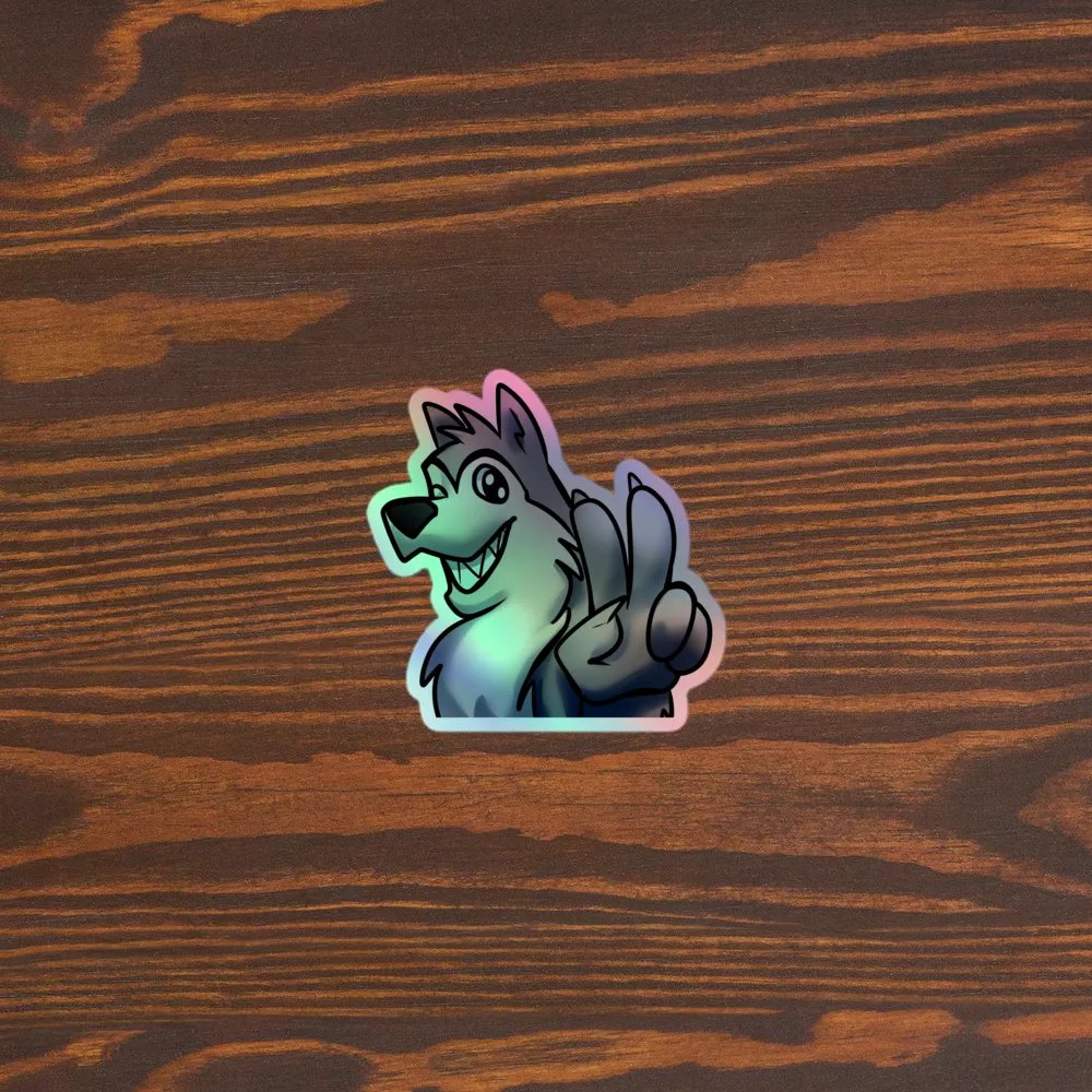 Friendly Wolf Holographic Sticker Sheet product image (5)