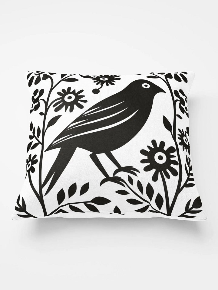 COZY PILLOW - CROW & FLOWERS product image (1)