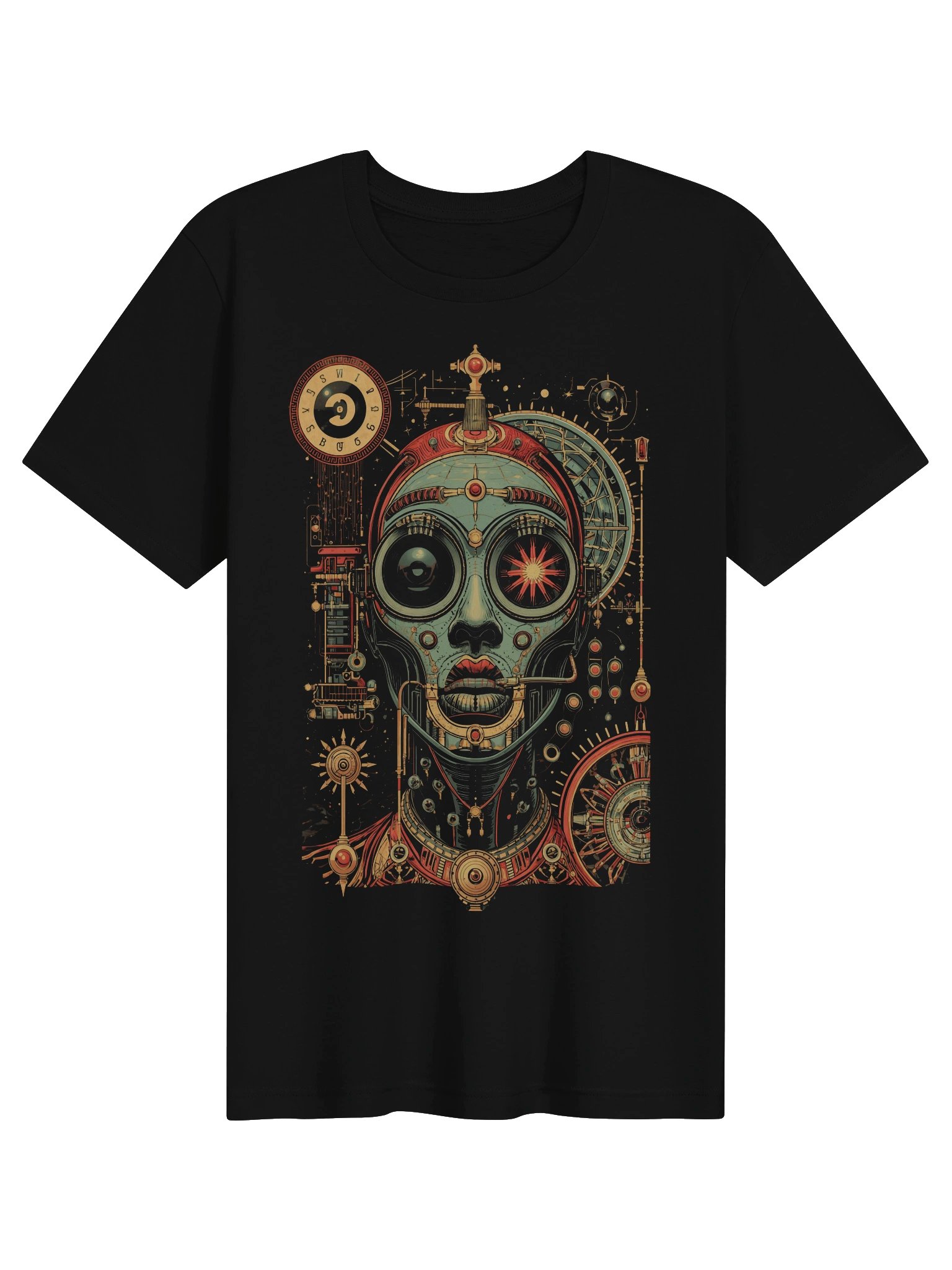 Retro-Futurist Robot Gears Lightweight T-Shirt product image (1)
