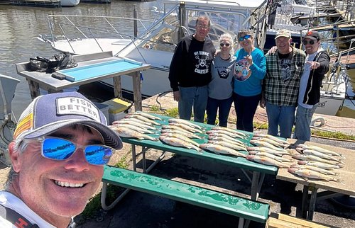 Was up before sunrise, on the lake at 7:00, and limited out by 11:00 with another charter by @my_bonnie_charter. Had some of ...