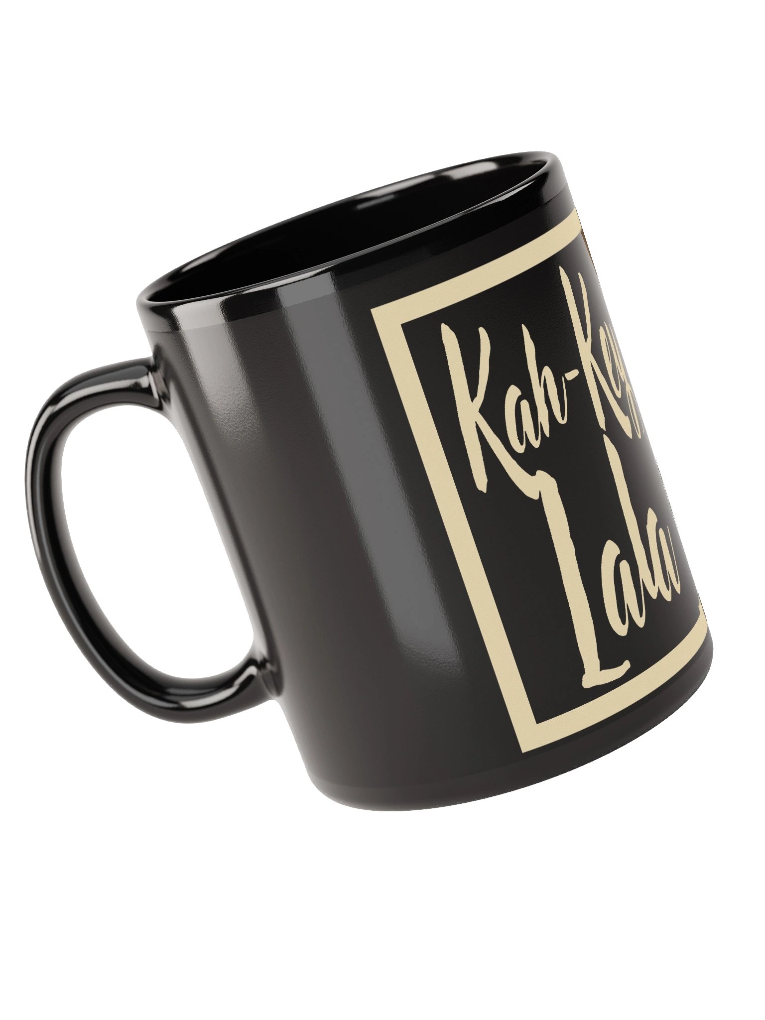 Kah-Key Lala Cat Black Glossy Mug product image (3)