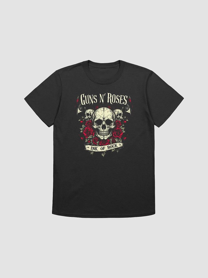 Guns N’ Roses Ink of Rock T-Shirt | Skull & Roses Tattoo Rock Graphic Tee | Classic Hard Rock Streetwear product image (1)