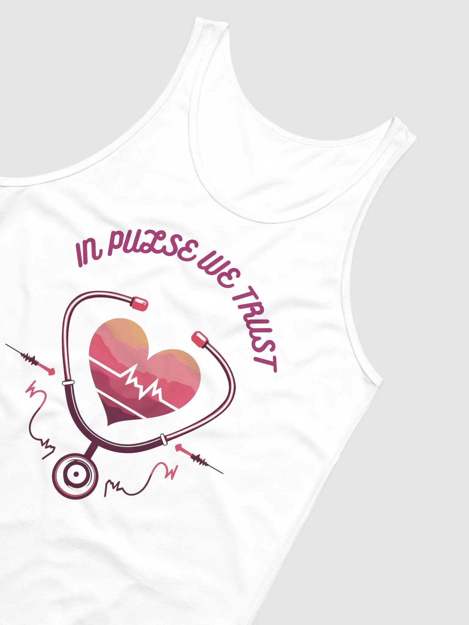 Heartbeat in the stethoscope Tank Top product image (23)