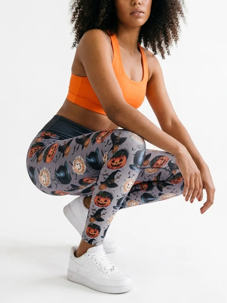 Spooky Elegance-Halloween edition-yoga leggings product image (10)