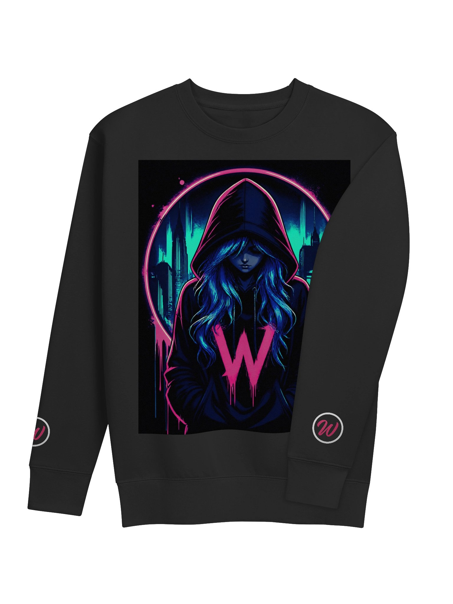 Neon Cyper Punk Girl Crew product image (19)