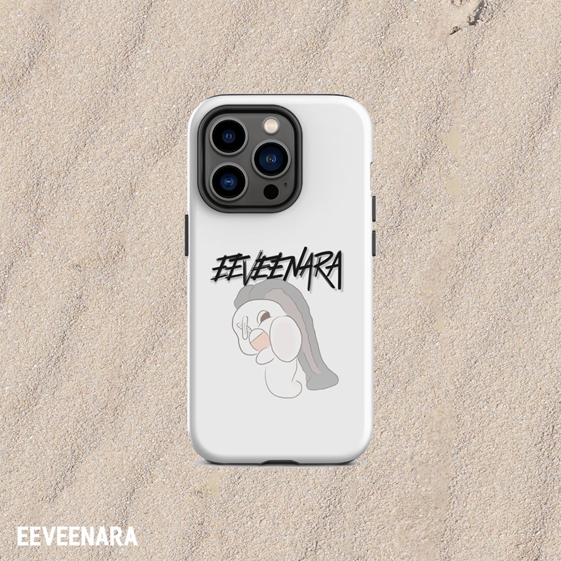 BUNNY KICK IPHONE CASE - [WHITE] product image (1)