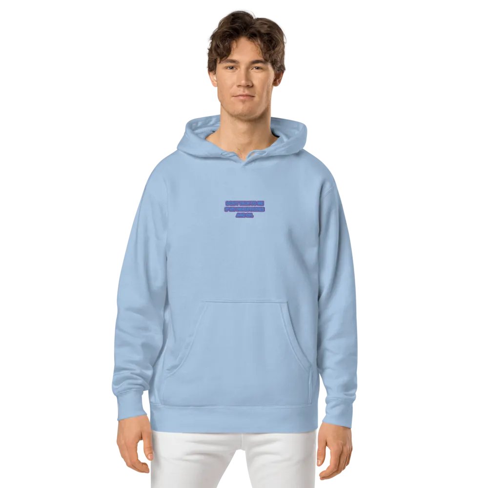 HEADPHONES ON (violet) embroidered pigment hoodie product image (3)